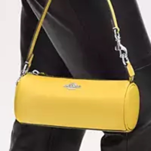 Coach Mini Barrel Bag Yellow NWT - Picture 2 of 6